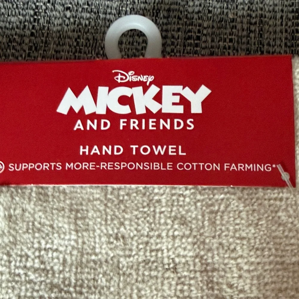Disney Mickey & Minnie Hand Towel - Cream and Red NWT